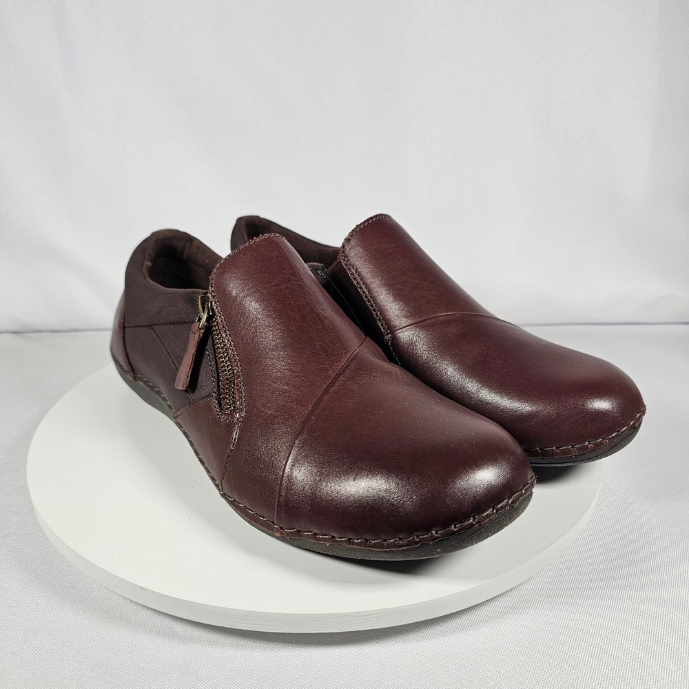 Earth Origins Padma Walnut Leather Comfort Slip On Casual Shoes Womens 9.5